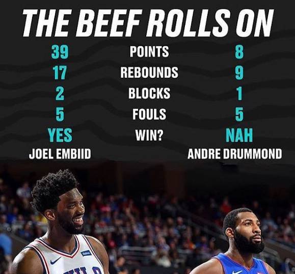  恩比德统治禁区空砍豪华数据，76人憾负热火遭赛季首败